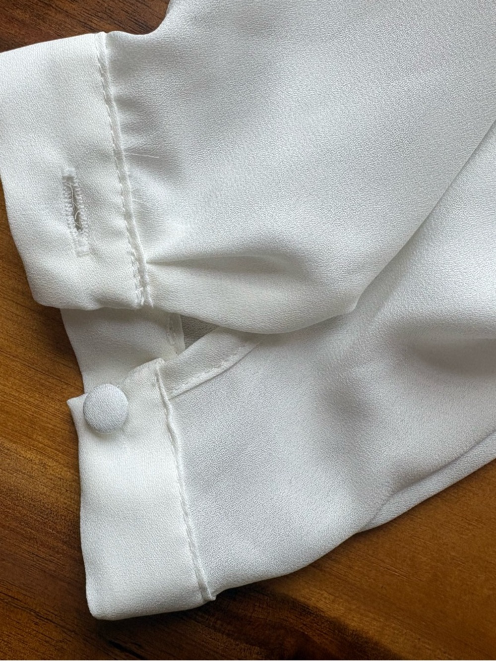 NWT ZARA Cropped Cream Satin Blouse - Picture 5 of 9